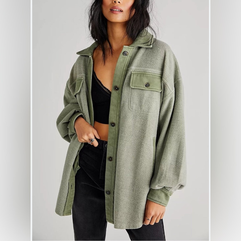 Free People Olive Utility Jacket